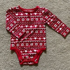 NWT Garanimals Red Heart Long Sleeve Onesie